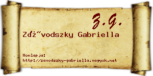 Závodszky Gabriella névjegykártya